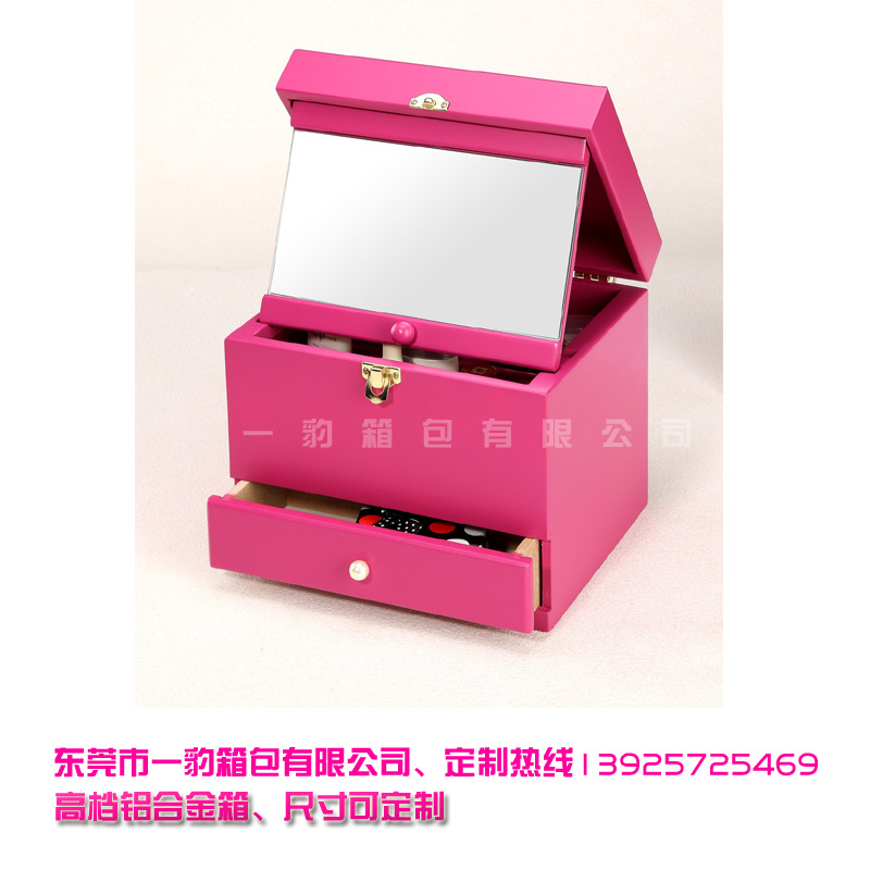 供应便携手提化妆包收纳箱 多功能旅行大号专业化妆箱定 制