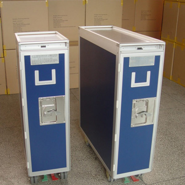 4轮铝合金火车波音飞机上用的航空餐车推车 航空机舱餐车