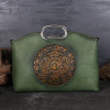 Retro fashionable leather one-shoulder bag, shoulder bag, genuine leather, suitable for import, cowhide