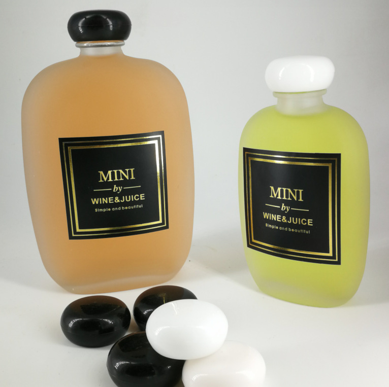 批发新款100ml文艺小白酒瓶咖啡玻璃瓶冷萃分装半斤装青梅酒瓶