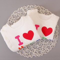 Newborn winter warm climbing suit with air layer rainbow sleeves baby onesie papamama baby clothing wholesale