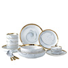 Marble tableware, ceramic set home use, European style