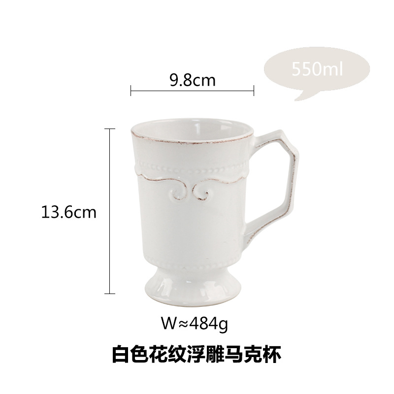 Traje de vajilla de cerámica de estilo europeo retro creativo hotel de estilo occidental vajilla de cerámica hogar cocina tazón taza