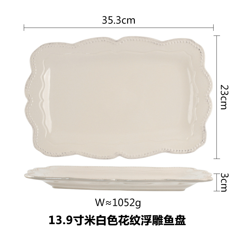 Traje de vajilla de cerámica de estilo europeo retro creativo hotel de estilo occidental vajilla de cerámica hogar cocina tazón taza