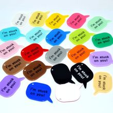 8078-DIY饰品配件亚克力吊牌 英文牌子挂件钥匙圈钥匙链手机吊坠