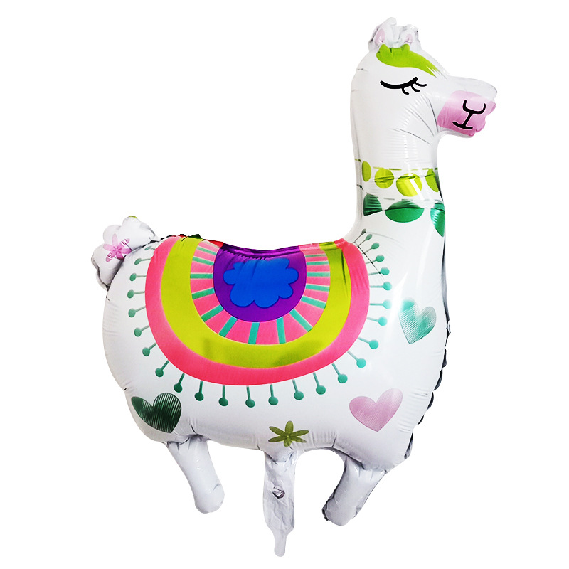 Nueva historieta alpaca globo de aluminio fiesta de cumpleaños de los niños Amazon globo alpaca globo forma