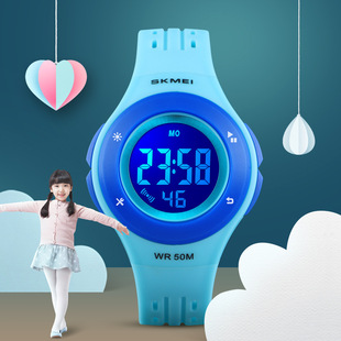 Beautiful time fashion colorful LED children watch boy electronic watch girls waterproof watch for primary and secondary school students