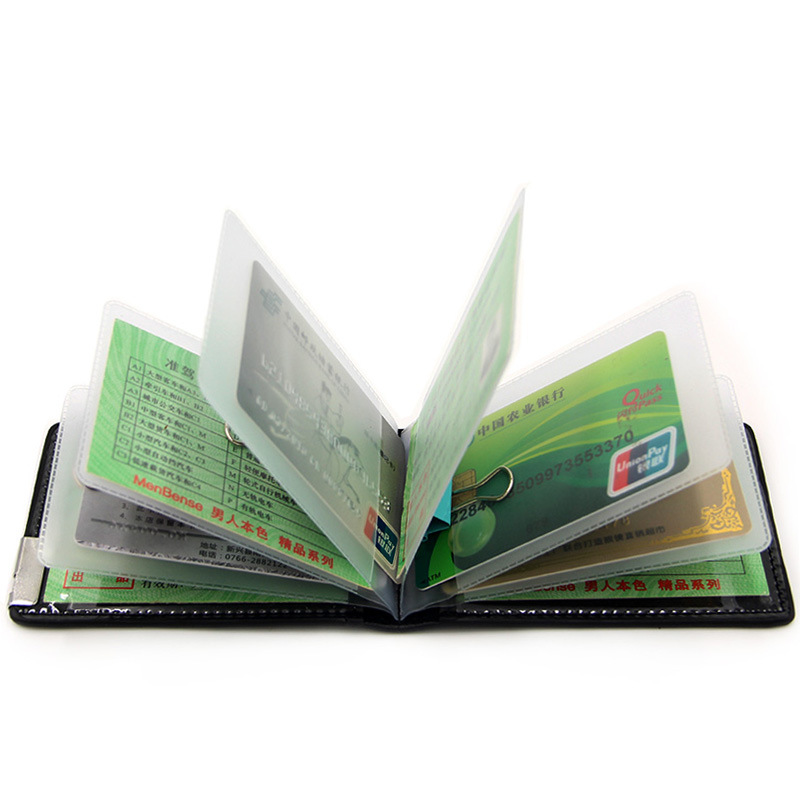 Fabricante personalizado nuevo vehículo de motor Licencia de Conducir estuche de cuero logotipo personalizado publicidad gran capacidad Licencia de Conducir tarjeta caso