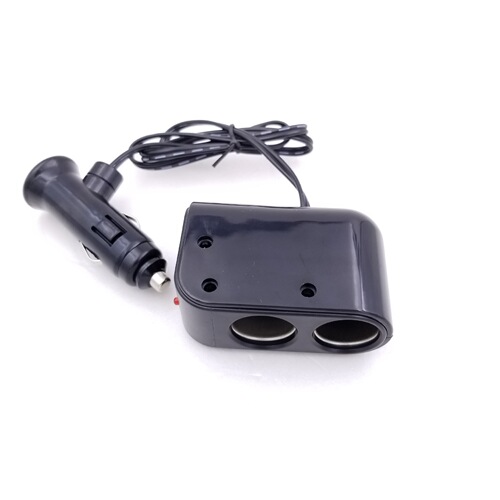 WF-102 dual USB cigarette lighter splitter with 2 USB sockets, USB 3.1A output