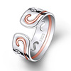 Adjustable fashionable ring for beloved, silver 925 sample