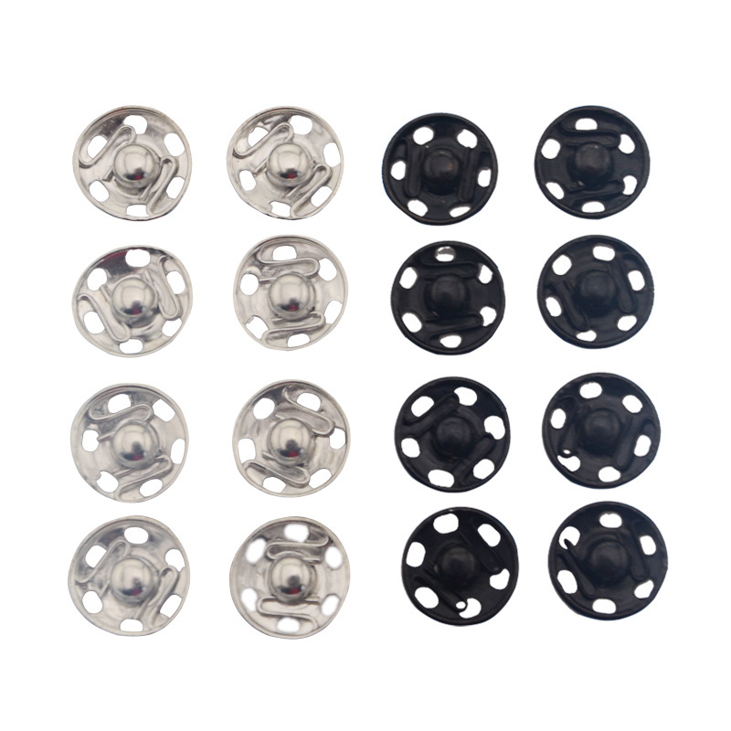 Varios modelos del fabricante Xingshi marca hebilla oculta hebilla de metal pequeño botón a presión Botón de ropa de abrigo de lana cuatro botones