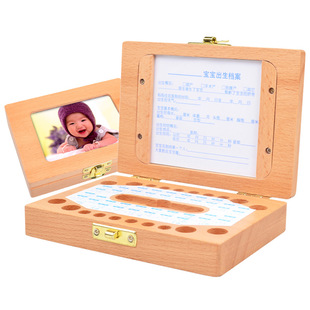 Деревянная фоторамка, коробка для хранения зубов, система хранения