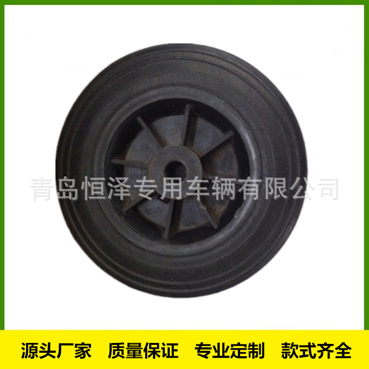 6寸实心轮160*40塑料轮子，6寸轮橡胶轮工业脚轮爬楼梯轮