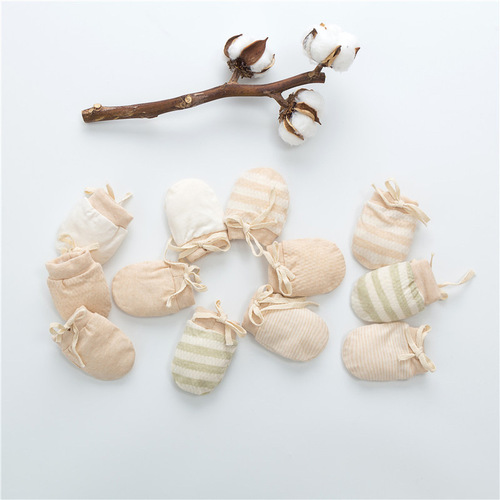 New baby anti-scratch gloves newborn thin breathable protective gloves pure cotton baby anti-scratch face manufacturer supply
