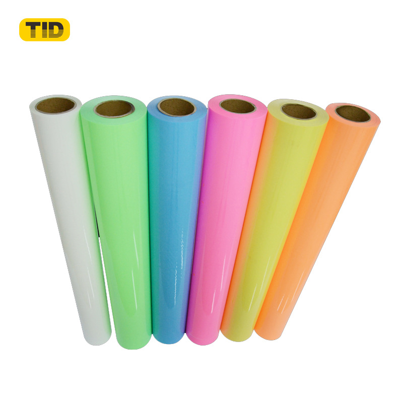 厂价批发夜光刻字膜 可烫印T桖夜光热转印膜 pu夜光热贴膜