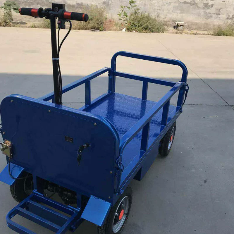 Четырехколесный грузовой автомобиль Humvee, электрический грузовик с ручной толчкой, мобильный четырехколесный грузовик для хранения с плоской платформой