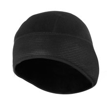 跑步帽户外冬季防风帽保暖复合 抓绒半圆黑色加厚透气轻便款