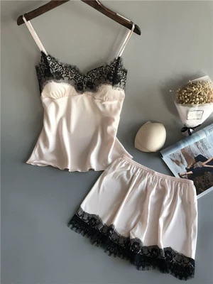 Нижнее белье, slip dress, черный сексапильный шелковый набор, европейский стиль, оптовая продажа