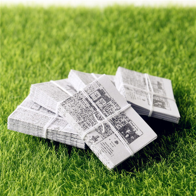 Dollhouse Bahu 1: 12 Dollhouse parts Mini Pure handwork Newspaper The newspaper