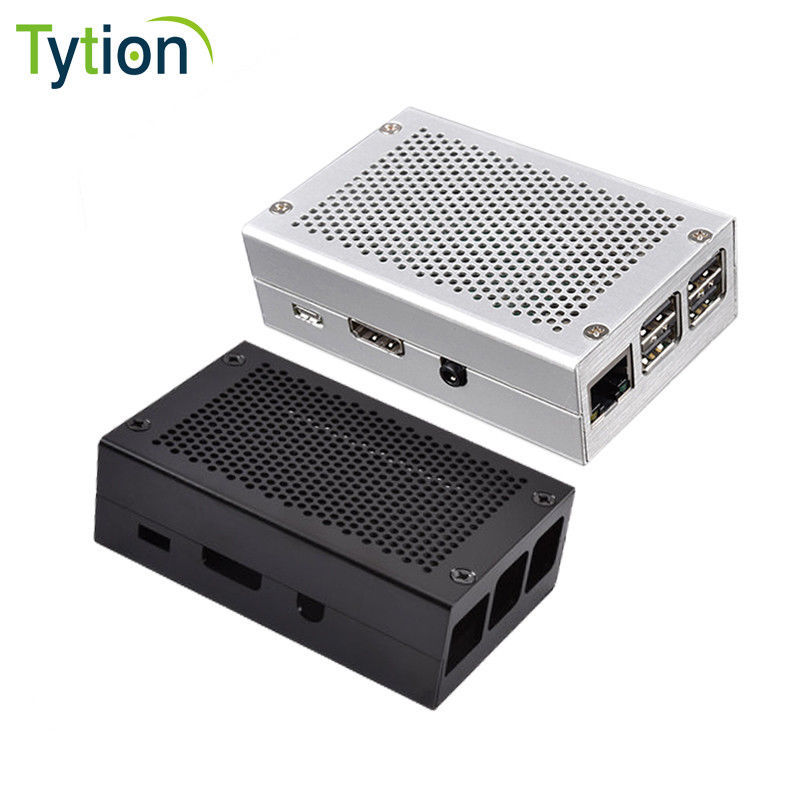 树莓派3代B+ 金属外壳机箱2代/2B 3B+ 铝合金保护盒子网孔散热