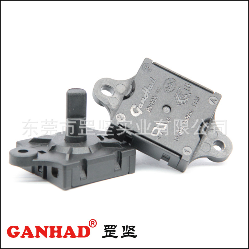 罡坚GANHAD供应小型24*24茶壶旋转开关旋钮开关认证齐全