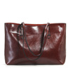 Capacious shoulder bag, leather purse, one-shoulder bag, genuine leather