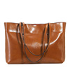 Capacious shoulder bag, leather purse, one-shoulder bag, genuine leather