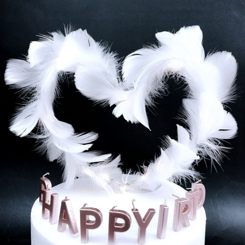 Cake decoration manufacturer wholesale feathers cake plug -in…