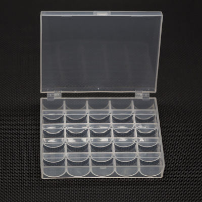 Plastic bobbin Lock cylinder 2518p currency multi-function transparent Bobbin core Sewing machine spool Bobbin case Empty Box