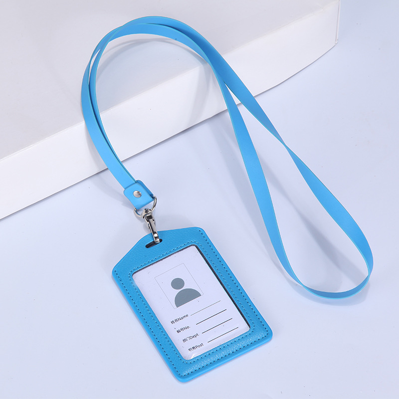 Jinbeisi insignia de cuero titular de la tarjeta de identificación titular de la tarjeta cordón permiso de trabajo caso de cuero tarjeta de trabajo titular de la tarjeta de acceso del estudiante