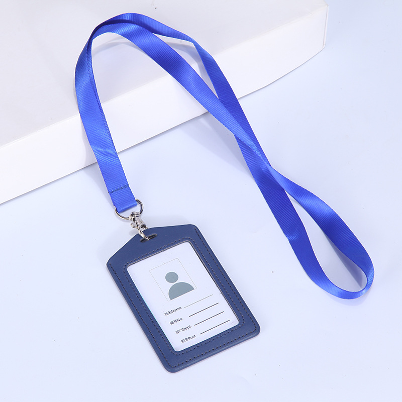 Jinbeisi insignia de cuero titular de la tarjeta de identificación titular de la tarjeta cordón permiso de trabajo caso de cuero tarjeta de trabajo titular de la tarjeta de acceso del estudiante