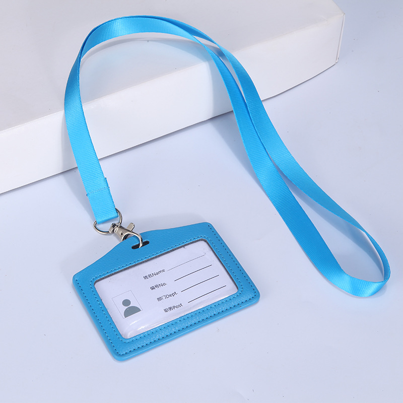 Jinbeisi insignia de cuero titular de la tarjeta de identificación titular de la tarjeta cordón permiso de trabajo caso de cuero tarjeta de trabajo titular de la tarjeta de acceso del estudiante