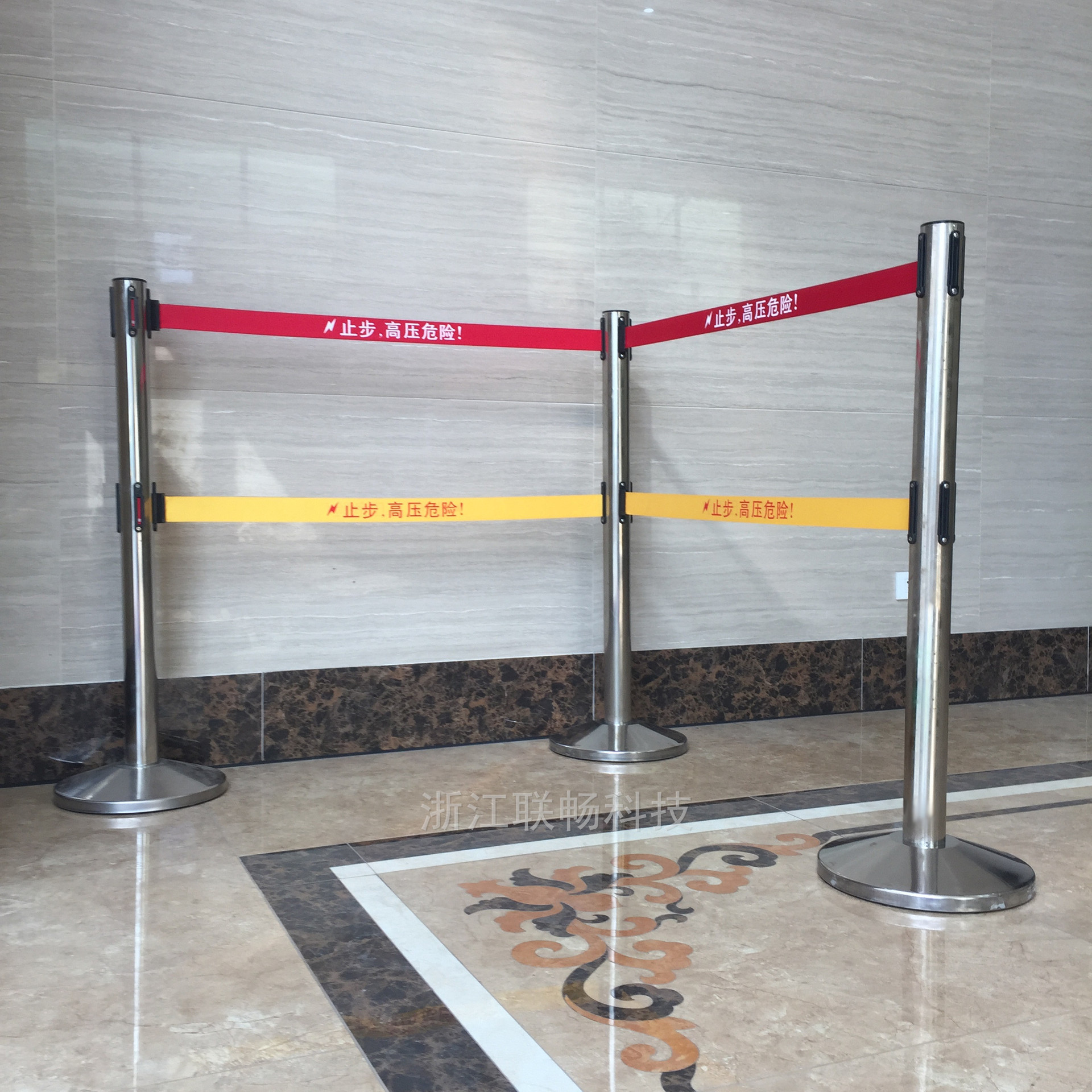 不锈钢伸缩围栏 一米线 伸缩带 酒店/学校/机场排队隔离栏布围栏