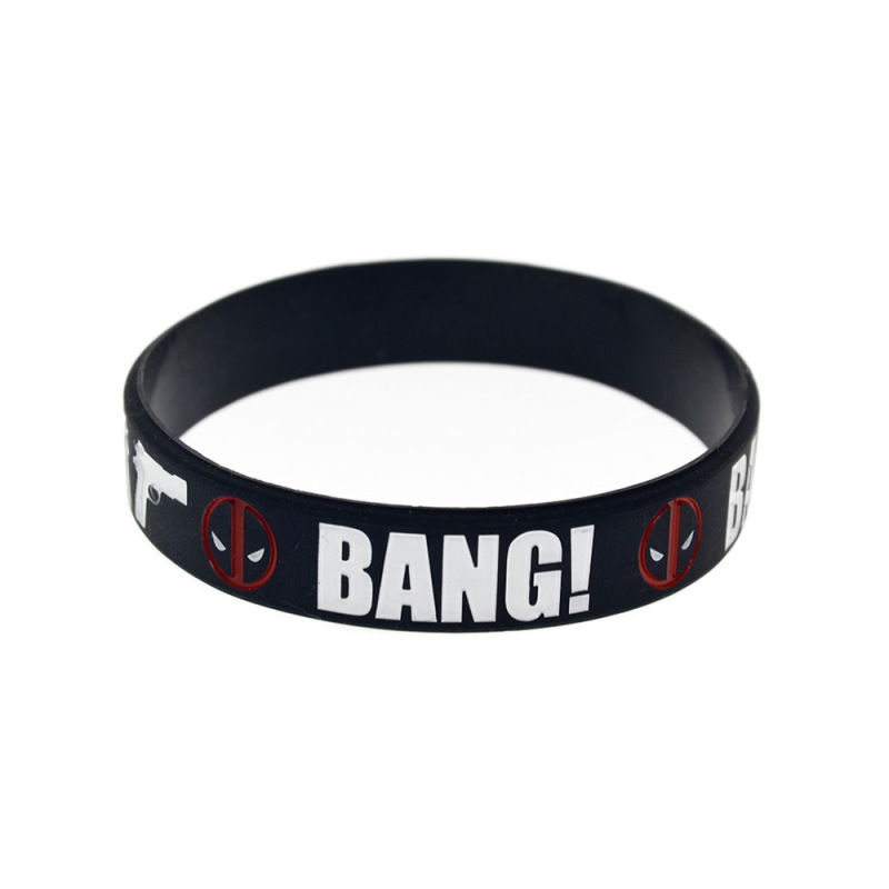 New Deadpool Bang Deadpool Silicone Bracelet American Comic Bracelet Anti-hero Movie Commemorative Hand Ring New Deadpool Bang Deadpool Silicone Bracelet American Comic Bracelet Anti-hero Movie Commemorative Hand Ring
