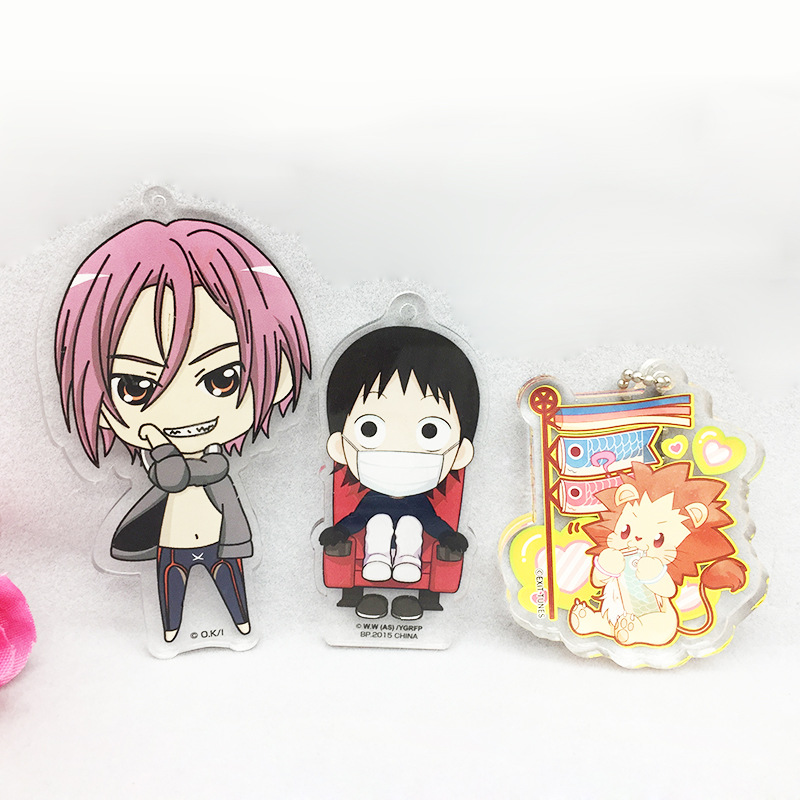 亚克力钥匙扣定制logo 透明有机玻璃钥匙扣 压克力卡通钥匙扣挂件