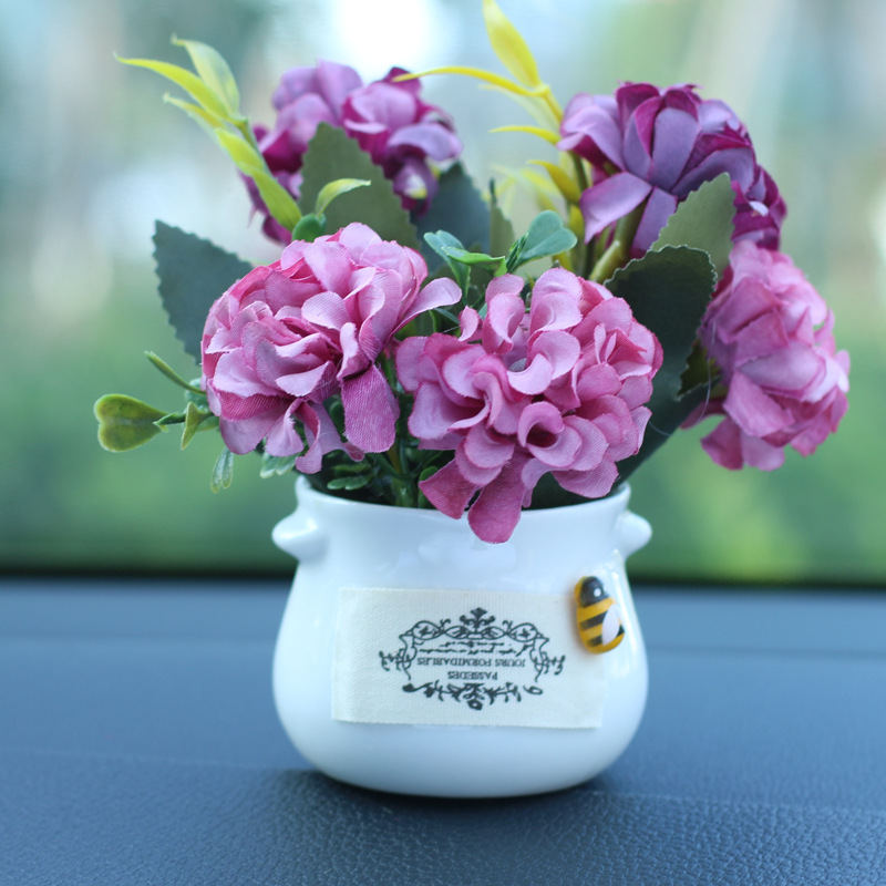 Car ornaments | Qìchē Car Ceramic Potted - purple-fortune-ball