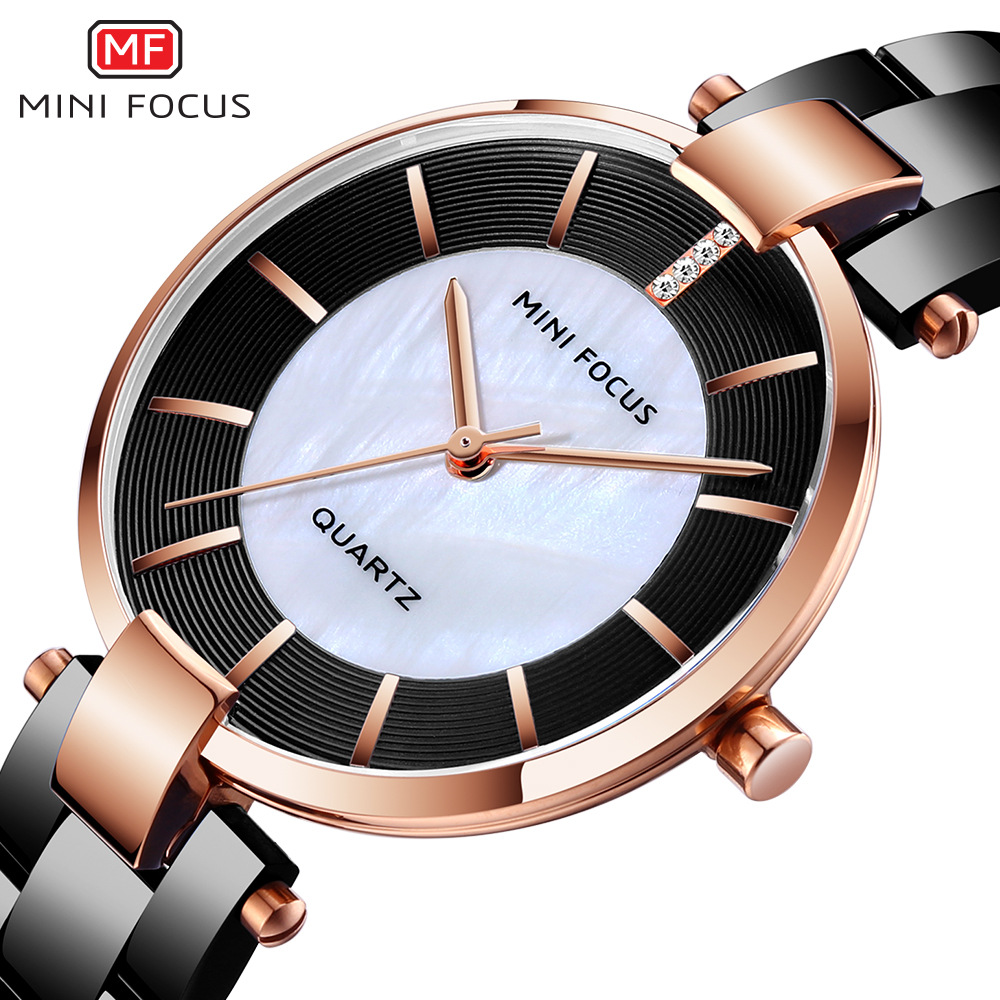 Mini Focus Fashion Steel Band Mother-Of-Pearl Women's Watch Japanese Movement Waterproof Women's Quartz Watch 0224L