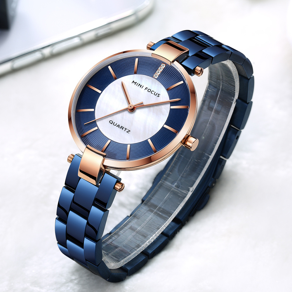 Mini Focus Fashion Steel Band Mother-Of-Pearl Women's Watch Japanese Movement Waterproof Women's Quartz Watch 0224L