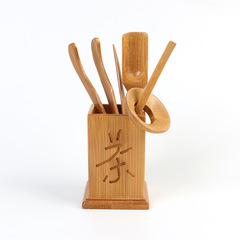 Factory Direct Sale Natural Bamboo Made Tea Ceremony Six Gentlemen Small Six-Piece Set New Style Gongfu Tea Set Accessories Ornament
