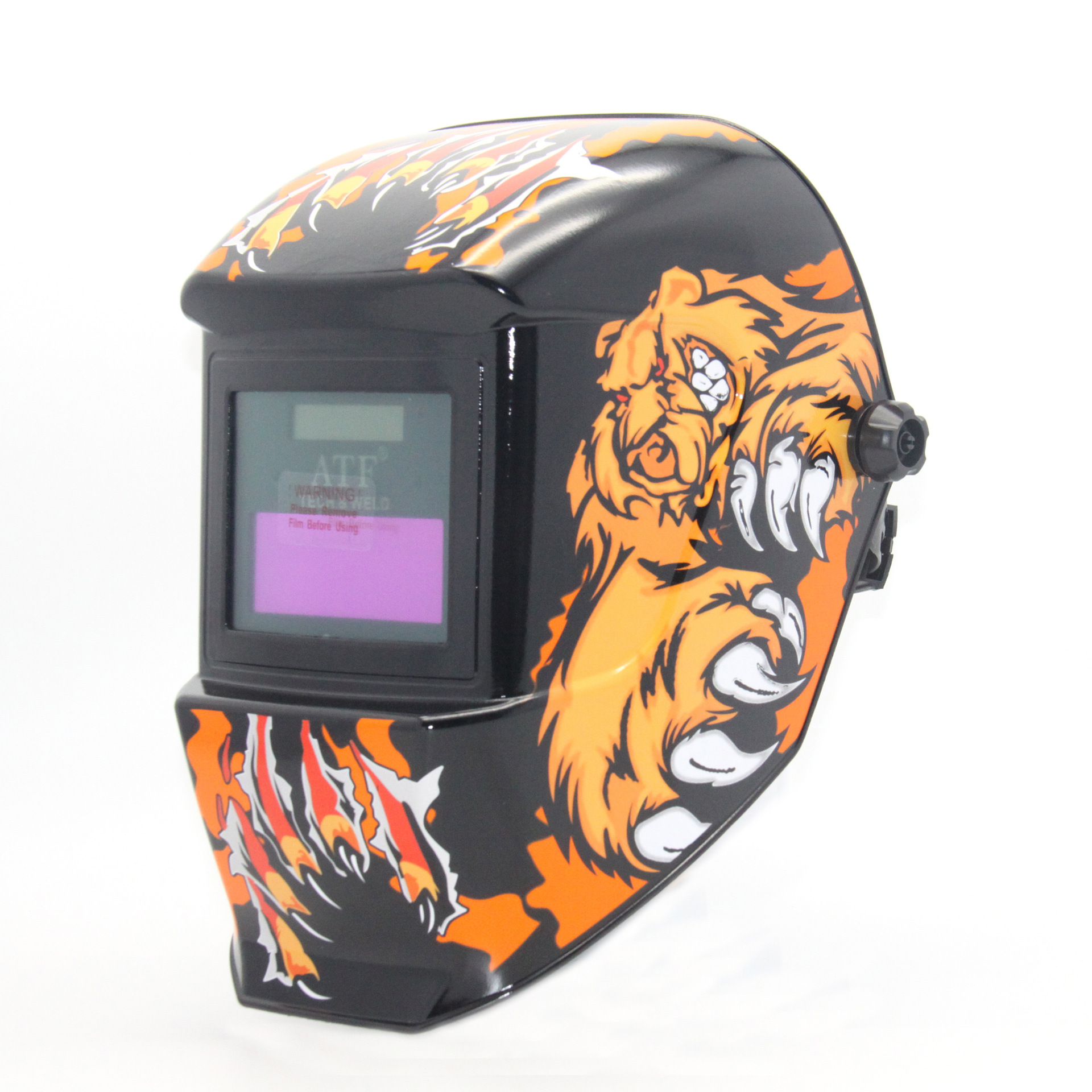 黄色大熊气保焊氩弧焊焊接面罩太阳能自动变光焊帽ALOE-350F