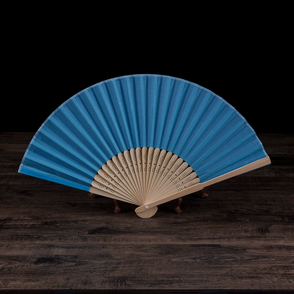 Cloth fan-sky blue