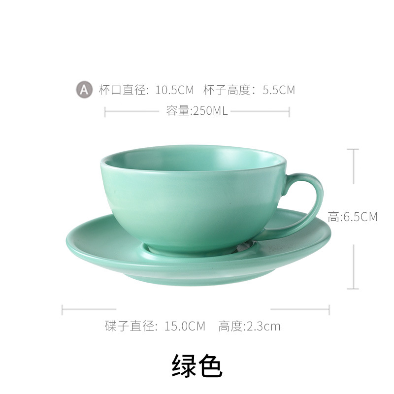 Taza de café de cerámica transfronteriza y platillo creativo estilo europeo flor taza de té traje Oficina tarde taza de té taza de café al por mayor