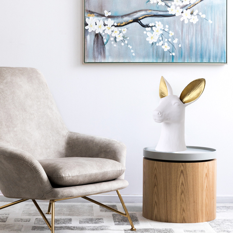 Luz nórdica Flor de lujo habitación modelo pasillo TV gabinete antiguo estante suave decoración florero cerámica al por mayor