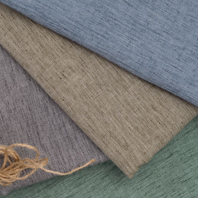 轻薄亚麻棉面料 上衣吊带衫连衣裙布料 20支素色家居服亚麻布E18