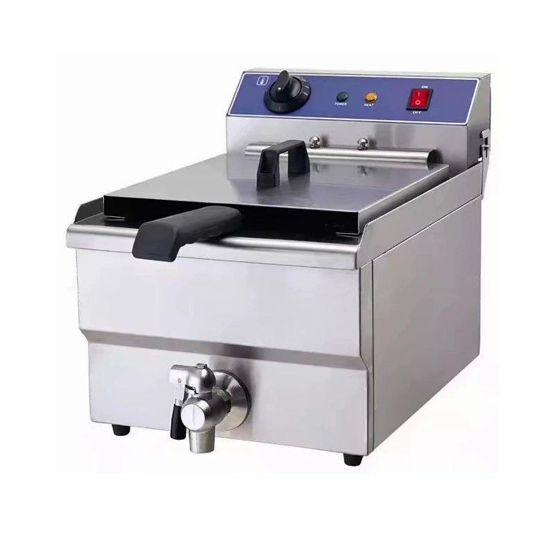 Прямые поставки с фабрики одноцилиндровая электрическая фритюрница из нержавеющей стали настольная электрическая фритюрница для курицы Картофель фри электрическая фритюрница оборудование Обработка