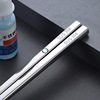 Black chopsticks stainless steel, square non-slip set, factory direct supply, Birthday gift