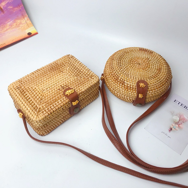 straw one-shoulder bag