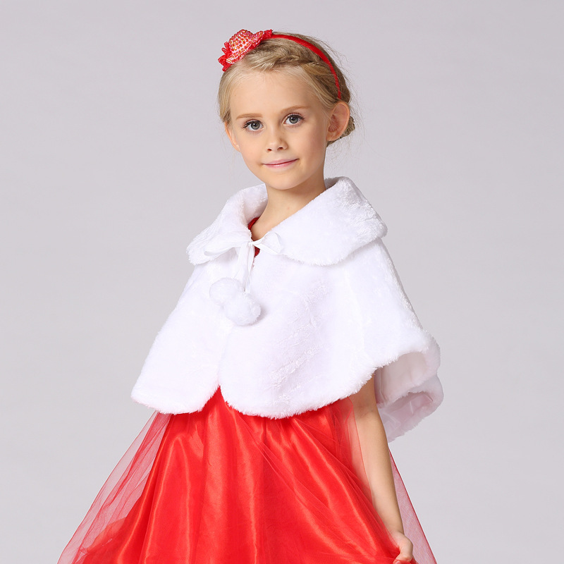 Una pieza de entrega estilo coreano ropa de niñas nuevos niños de felpa abrigo vestido chaleco medio y grande de los niños
