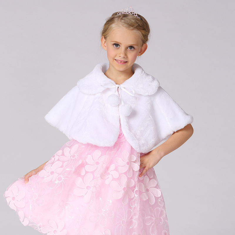 Una pieza de entrega estilo coreano ropa de niñas nuevos niños de felpa abrigo vestido chaleco medio y grande de los niños