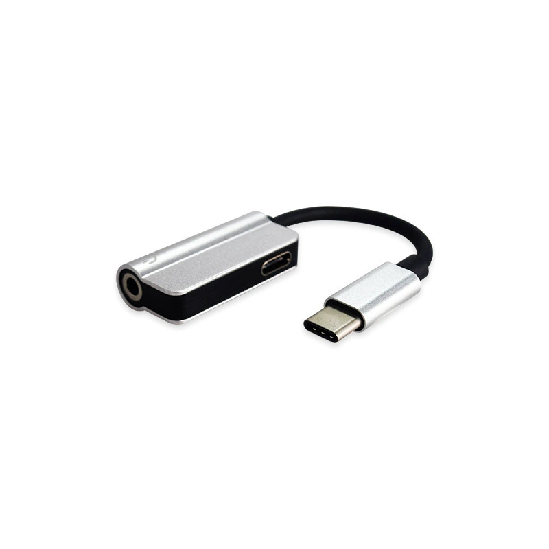 [USB-C зарядка слушать музыку 2-в-1 наушники адаптер аудио кабель type-c на 3.5mm аудио адаптер]